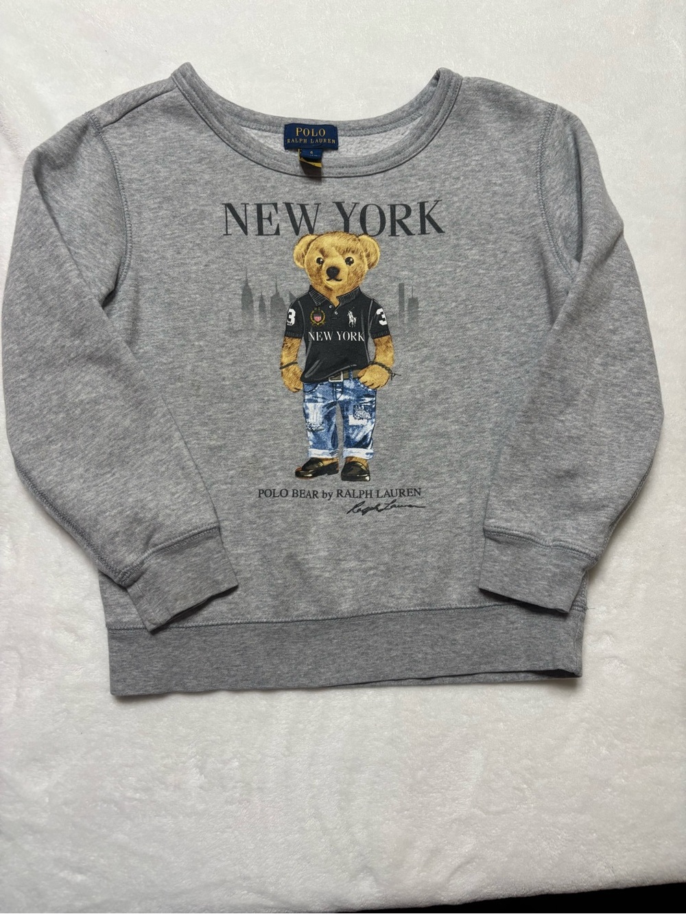 Polo by Ralph Lauren Grey Kids New York Polo Bear Sweatshirt